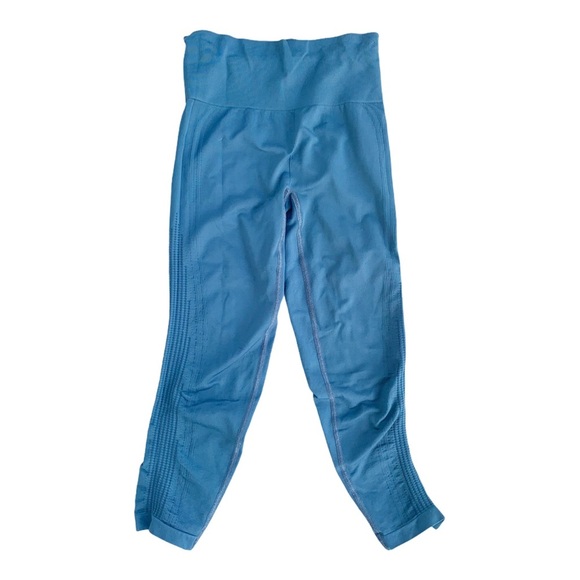 💜 Athleta Mesh Around Seamless Capri Pants S Blue Activewear Athleisure Small - Picture 2 of 10